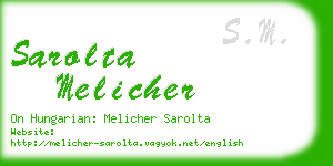 sarolta melicher business card